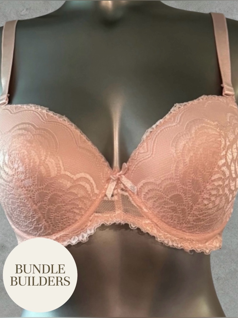 $10 Add-on | Lace Push-Up Bra in Baby Pink